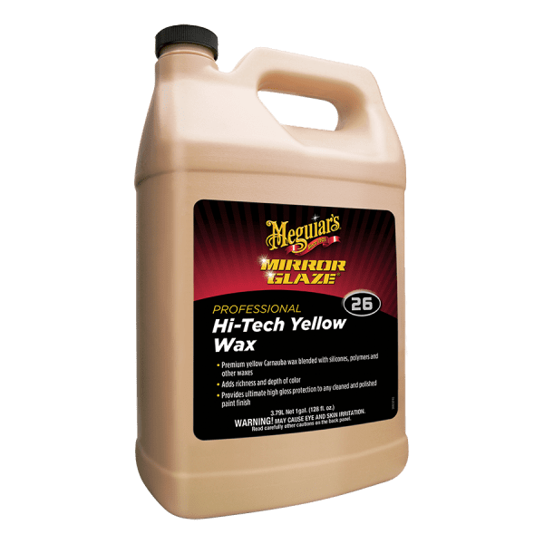M2601 HI-TECH YELLOW WAX แว็กซ์เคลือบเงา สำหรับรถพ่นสีใหม่ (ไฮ - เท็ค เยลโล่ แว็กซ์) 1 Gallon