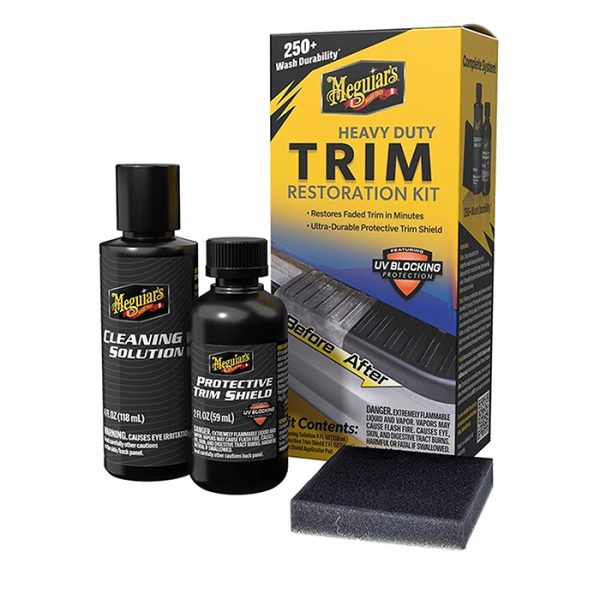 Meguiar's Heavy Duty Trim Restoration Kit ชุดเคลือบพลาสติกและคิ้วยาง เมกไกวส์ สูตรใหม่