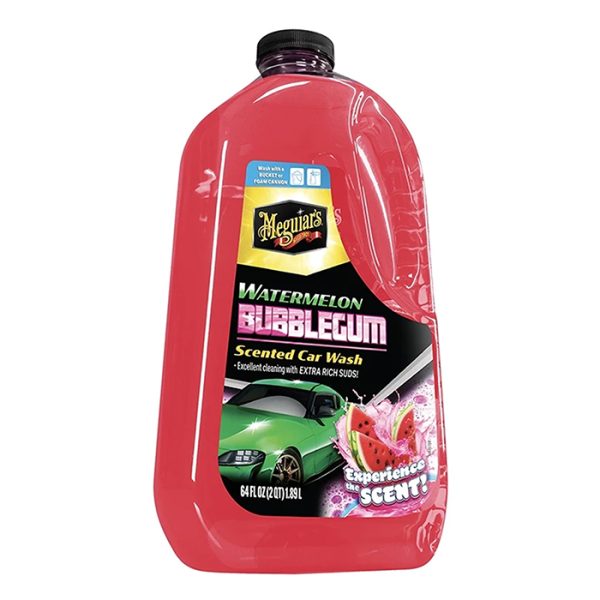 Meguiar's G250464 Watermelon Bubblegum Scented Car Wash แชมพูล้างรถ กลิ่นแตงโม + บับเบิ้ลกัม ขนาด 1.89 ลิตร