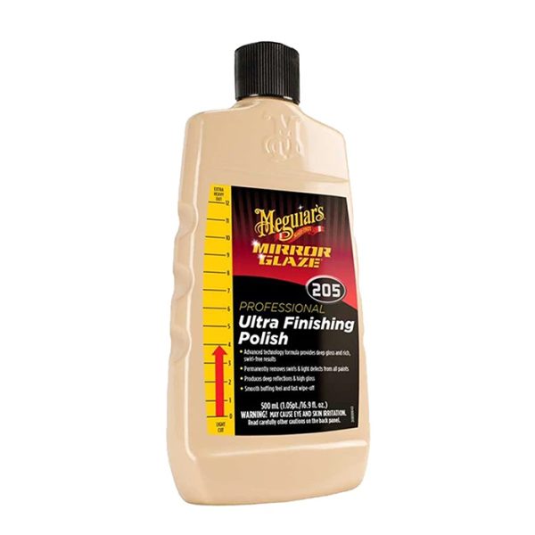 Meguiar's M20516 Mirror Glaze 205 Ultra Finishing Polish ยาขัดละเอียดและชักเงา อัลตรา ฟินิชชิ่ง โพลิช ขนาด 500 มิลลิลิตร