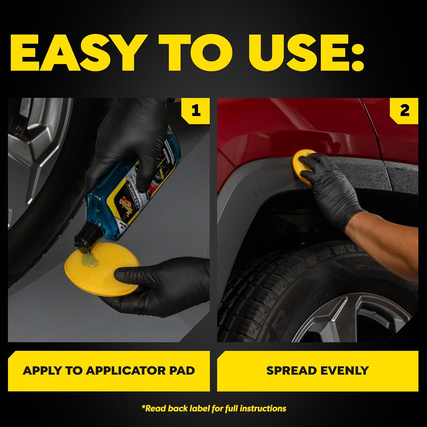 Meguiar's G262016 Ultimate Insane Shine Tire & Trim Gel น้ำยาเคลือบเงายาง ชนิดเจล สูตรเงามาก ขนาด 473 มิลลิลิตร