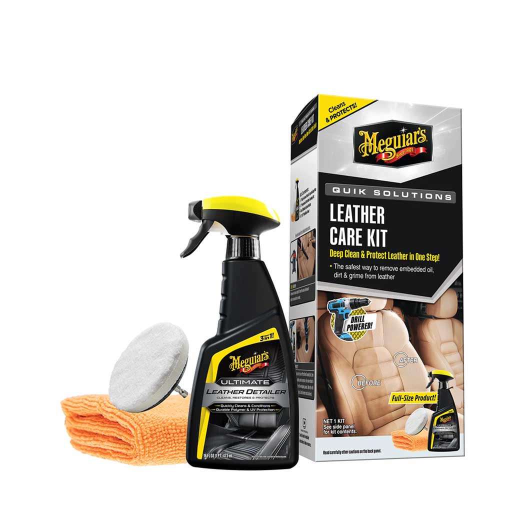 G55266 Meguiar's Quik Solution Leather Care Kit เมกไกวส์ ชุดทำความสะอาดและบำรุงเบาะหนัง